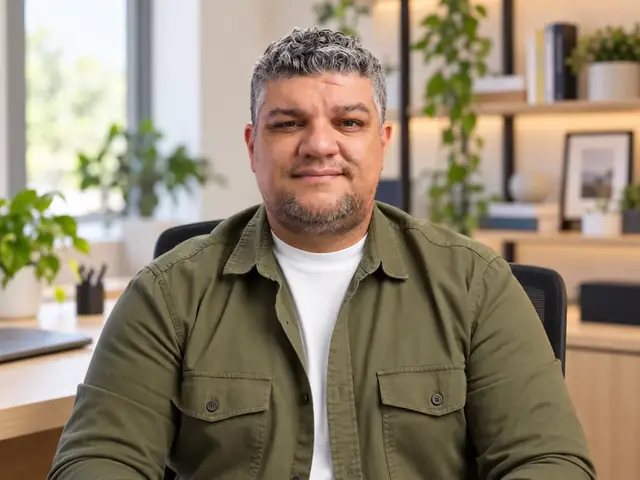Portrait of Wenderson, SEO consultant, in a bright office.